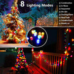 guirlande lumineuse solaire multicolore individuelles moderne extérieure ip65 spikes led assemblage
