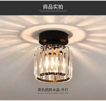 lampe moderne cristal noir doré transparent élégante décoration intérieure chambre restaurant