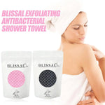 serviette exfoliante antibactérienne rose noire motif géométrique moderne douce durable toile