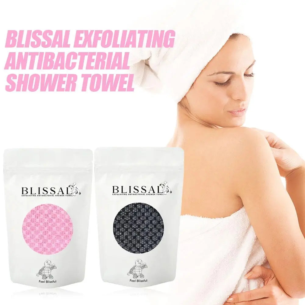 serviette exfoliante antibactérienne rose noire motif géométrique moderne douce durable toile