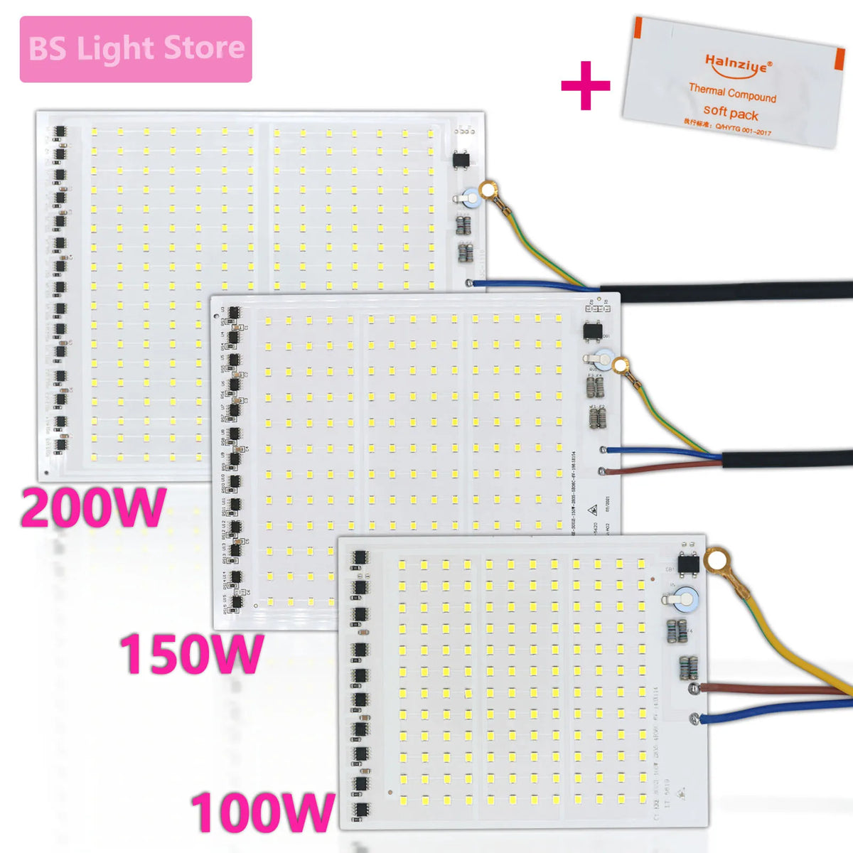 Panneau led blanc 100w 150w 200w lumiere ac220v cables couleur modernes