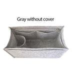 organisateur sac main feutre compartiments rangement insert pliable monogramme beige noir grande taille