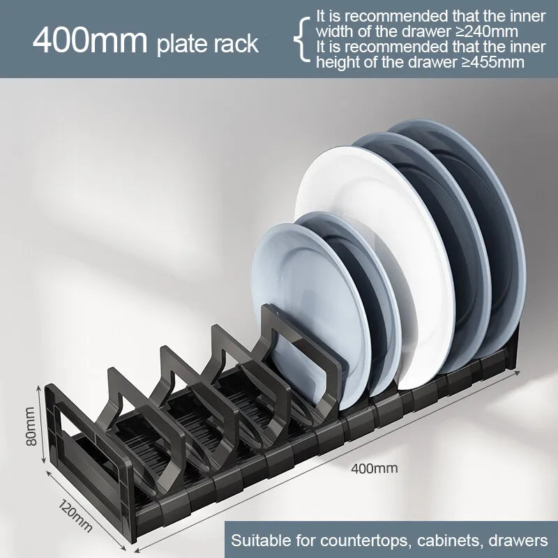 support rangement assiettes bols gris blanc moderne clips anti rustre ajustable évier cuisine