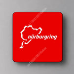 autocollant magnétique nürburgring circuit noir jaune doré moderne graphique réutilisable réfléchissant