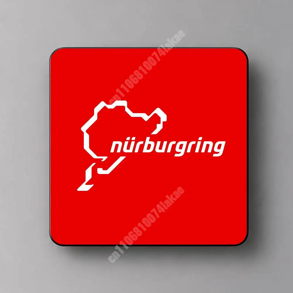 autocollant magnétique nürburgring circuit noir jaune doré moderne graphique réutilisable réfléchissant