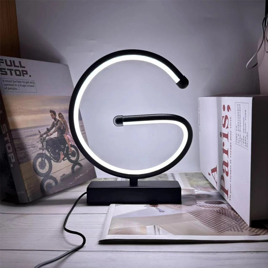 lampe table moderne couleurs dimmable noir blanc fluide contemporain minimaliste chambre coucher