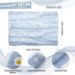 serviettes gaze coton bleu clair rayures fines élégantes mariage table décoration rustic farmhouse