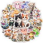 sticker dessin animé animal mignon moderne multi couleur adhésif décoration bricolage carnet bouteille ordinateur