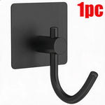 porte serviettes adhésif acier inoxydable noir moderne salle bain utilisation multiple protection adhésive fixe