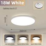plafonnier led moderne blanc ip65 waterproof éclairage quotidien minimaliste fixations 220v