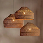 suspension lumineuse tressée moderne cordon beige naturel artisanale vintage pendentif chambre salle manger