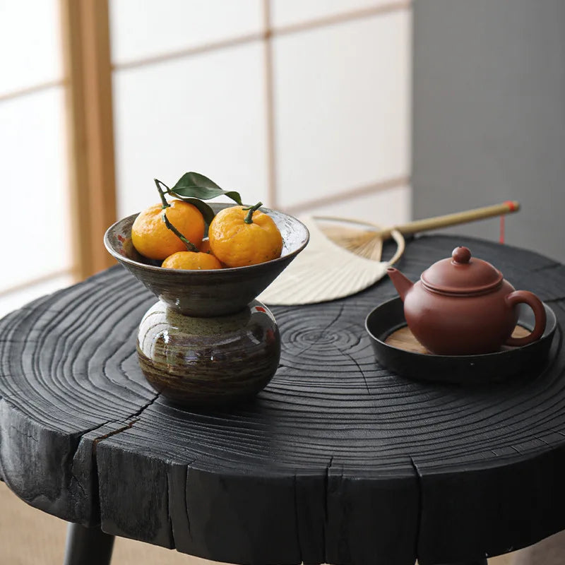 bol céramique moderne marbré couleur marron beige gris artisanal table thé decoration