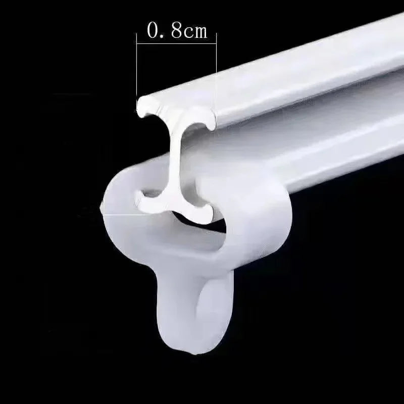 support rideau anneau boucle blanc moderne adhésif clips fixation