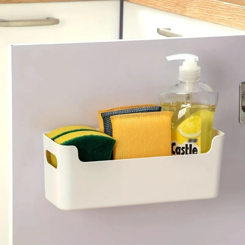 boîte rangement murale blanche pliante adhésive moderne conteneurs cuisine poignées sans bpa