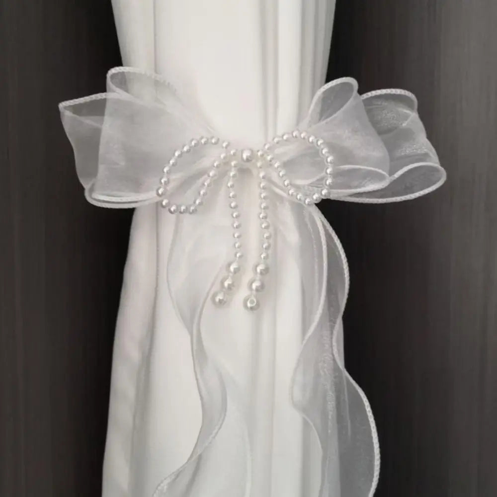 rubans fenêtre blancs organza décoratifs facilement installables moderne 20cm 11cm