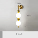lampe murale or blanc sphères translucides moderne minimaliste led cuisine chambre coucher étude entrée