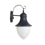 lampe murale noire classique fixée éclairage led opaque maison cour
