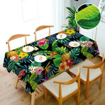 Nappe Rectangle Polyester Imperméable Feuillage Tropical pour Table