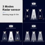 lampes solaires extérieures détecteur radar moderne ip65 led rechargeables télécommande