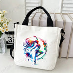 sac main femme toile danseuse papillons blanc moderne décontracté fourre tout