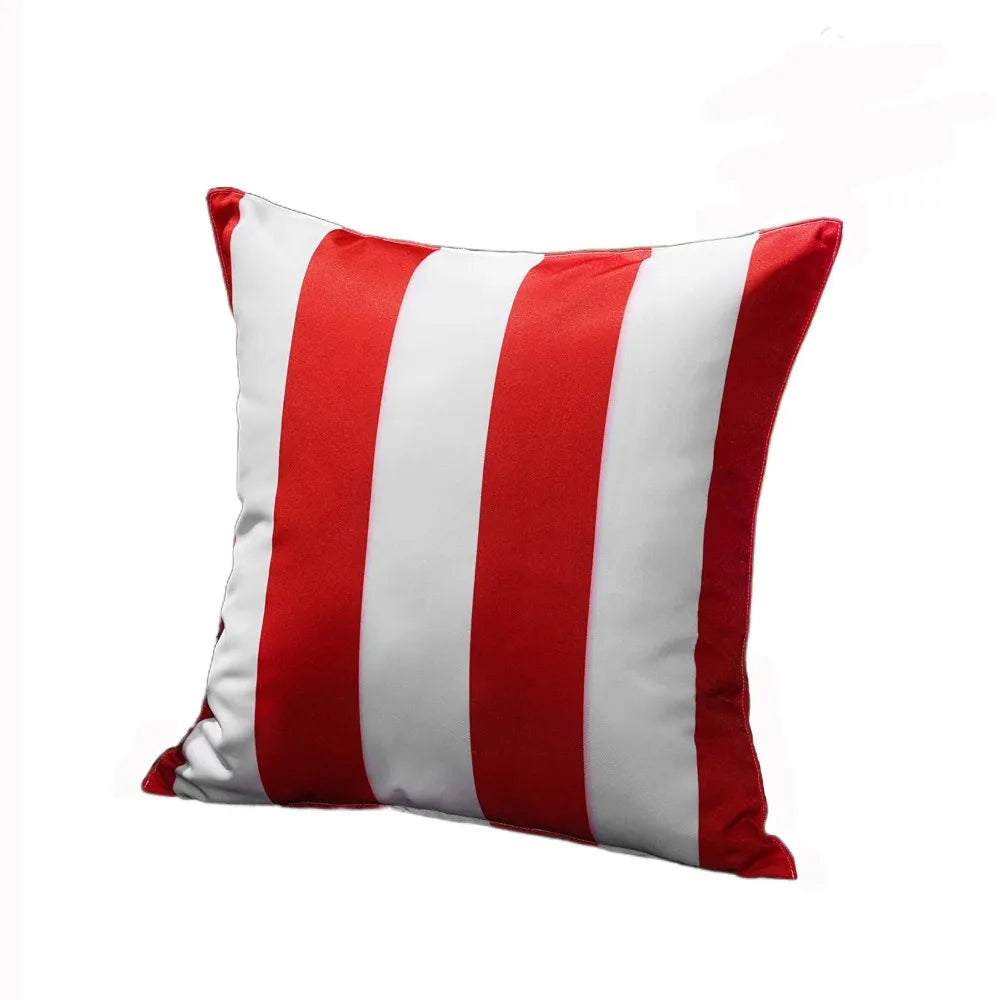housse coussin extérieur imperméable polyester coton moderne rayées beige gris noir rouge jaune vert