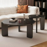 table basse moderne bois noir minimaliste salon 70cm large 38cm haut