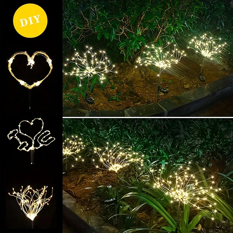décoration solaire étoile dorée moderne 95cm 24cm 35cm 150led 200led 90led 300led 420led