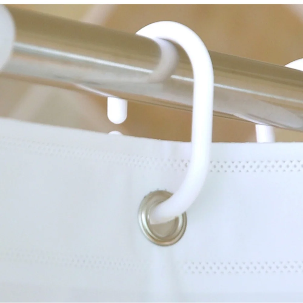 rideau douche polyester plissé motifs géométriques moderne blanc gris bleu jaune vert opaque anneaux