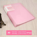 classeur transparent pvc a5 b5 organiseur documents scolaire scolaire moderne violet