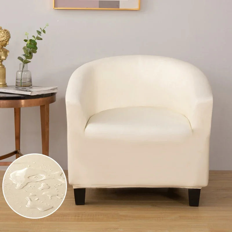 housse fauteuil moderne polyester bleu noir gris marron polaire lavable salon chambre uni