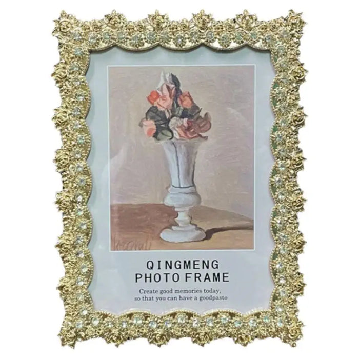 Cadre photo doré rétro créatif pour décoration de chambre à coucher