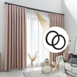anneaux rideau noir ronds opaques modernes salle bain accessoires tringle