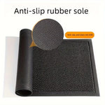 tapis sol extérieur entrée imperméable antidérapant hexagonal moderne noir bordure gris