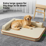 coussin chien taille xl 2xl beige vert olive texture tissée moderne
