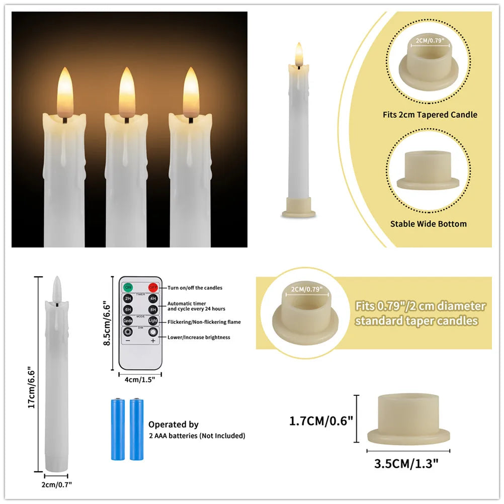 décoration intérieure moderne bougies led sans flamme blanc opaques télécommande pièces base plate