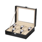 boîte montres simili cuir verte classique cadenas 16cm 11.2cm 8cm