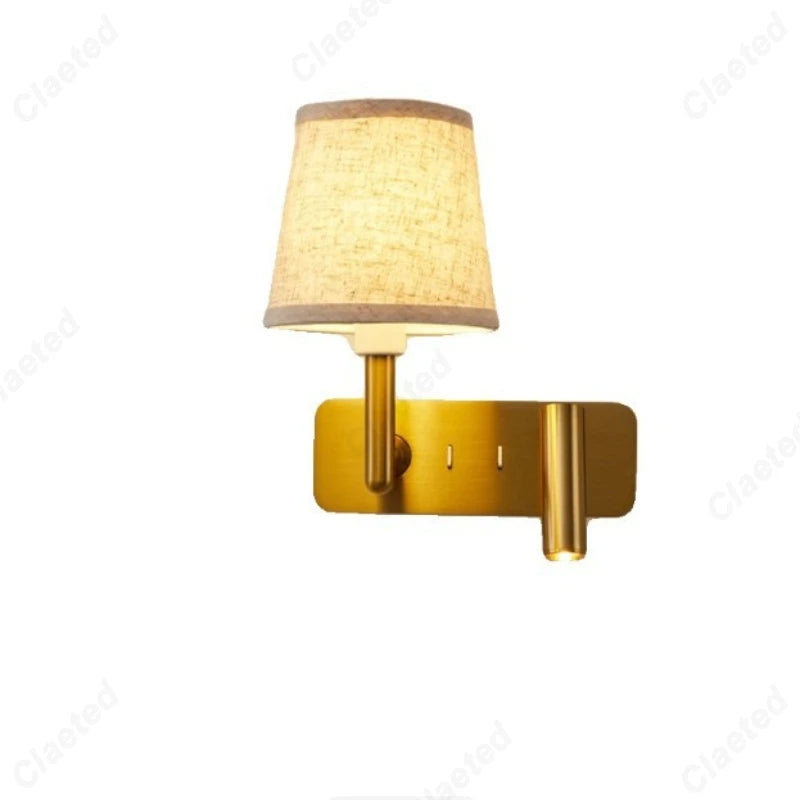 lampe murale moderne or abatjour beige minimaliste led chambre salle manger