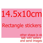 sticker personnalisable adhésif imperméable moderne blanc rose jaune vert bleu noir imprimé brillant 50pcs