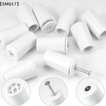 supports rideau blancs ronds lisses modernes vis rondelles serrage 41mm longueur 20mm diamètre inferieur