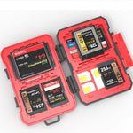 boîtier rangement cartes mémoire sim industriel robuste texturé multicolore outil extracteur cartes
