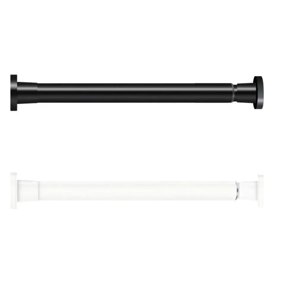 tige rideau télescopique acier noir blanc réglable sans perçage moderne douche séchoir linge