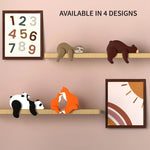 support mural porte clés animal panda renard ours noir blanc moderne minimaliste adhésif