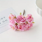 bouquet artificiel roses vintage romantique anniversaire mariage baby shower intérieur feuillets verts