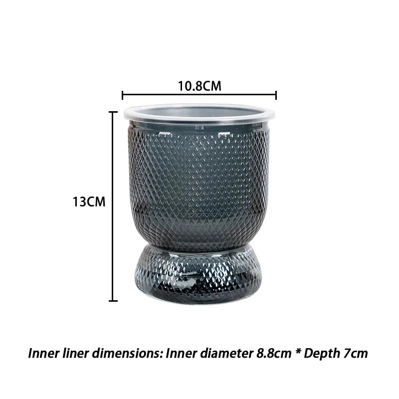 vase moderne plastique blanc imitation céramique ridée décoration intérieur salon