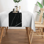 nappe marbre moderne imperméable polyester blanc noir salon restaurant mariageextérieur