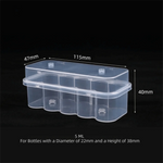boîtes rangement flacons transparentes modernes ml emplacements réutilisables respectueux environnement
