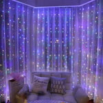 rideau lumineux led solaire multicolore moderne 3m 1m 100 ledsextérieur nocturne festive decoration