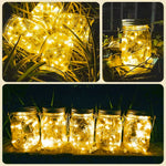 lampe led solaire mason transparent argenté texturée batterie rechargeable patio