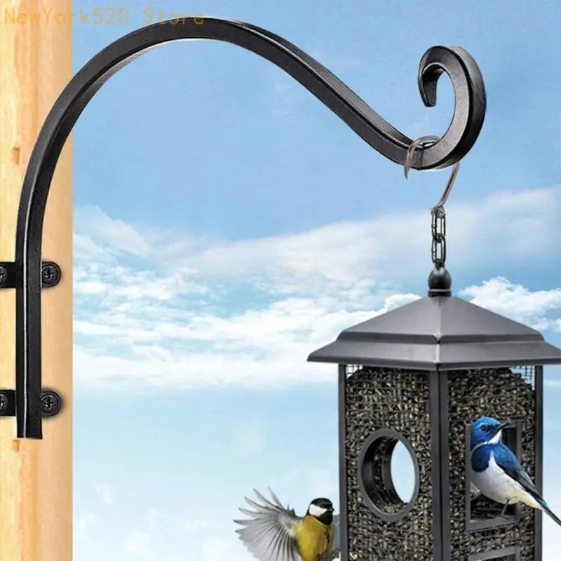 perche oiseaux moderne métal noir fixations vis simple designextérieur suspens mur
