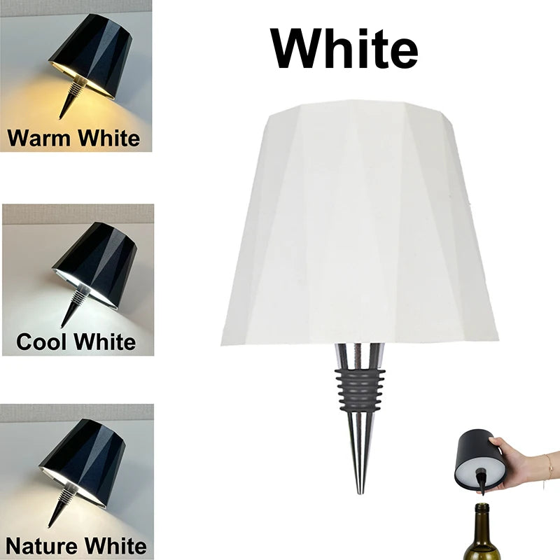 lampe table rechargeable led noir blanc doré moderne minimaliste interrupteur tactile usb